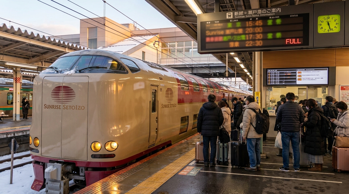サンライズ瀬戸・出雲の年末年始は予約が困難?臨時列車の特徴や予約のコツを解説!