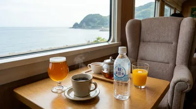 サフィール踊り子の飲み物は何がある？車内で楽しめるドリンクメニューをご紹介！